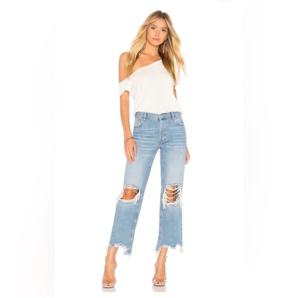 Free People We The Free Maggie Straight Jean in Light Stone Size 30 - Picture 3 of 16